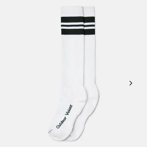 OV Tall Stripe Sock in White/Black